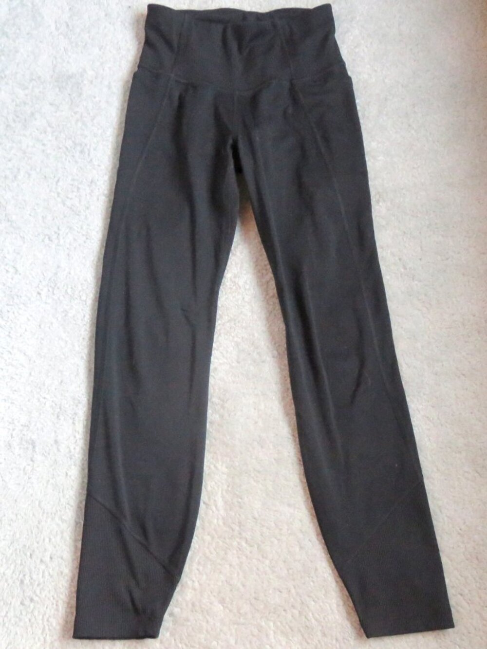 All in Motion Women's Black Leggings w/Rib Trim - Size XS